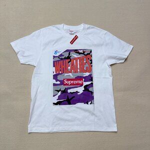 Supreme x Wheaties Co branded Camouflage Printed T-shirt Size M